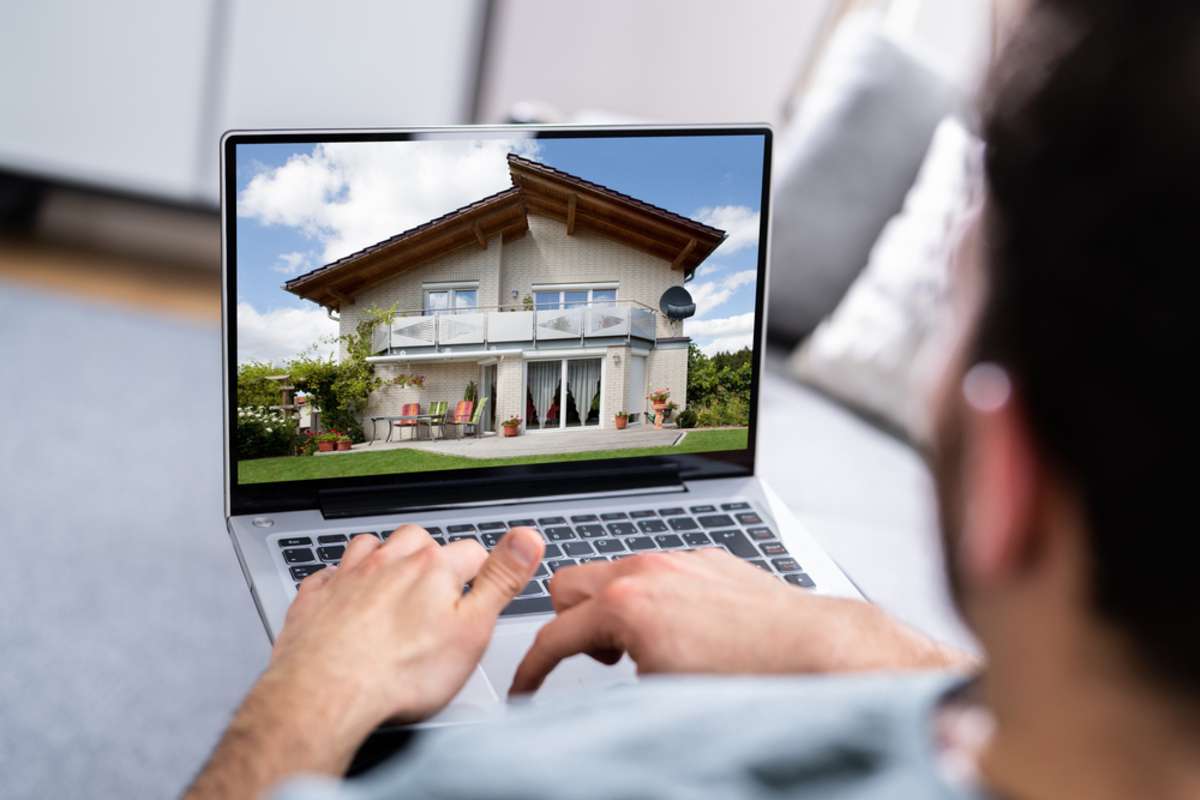 Online Real Estate House Or Property Search On Computer
